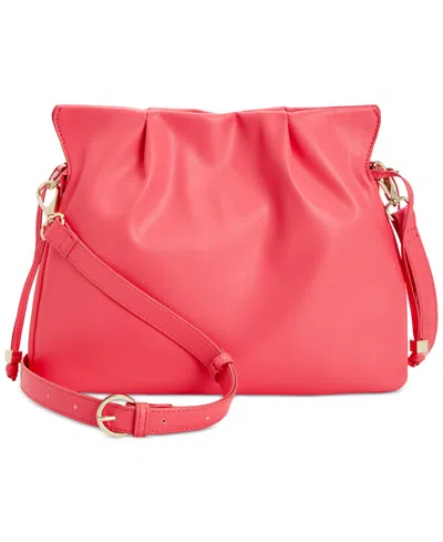 On 34th Bradlie Solid Shoulder Bag, Created For Macy's In Peony Coral