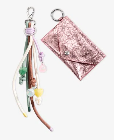 On 34th Card Case & Multi-charm Beaded Keychain, Macy's Exclusive In Pink
