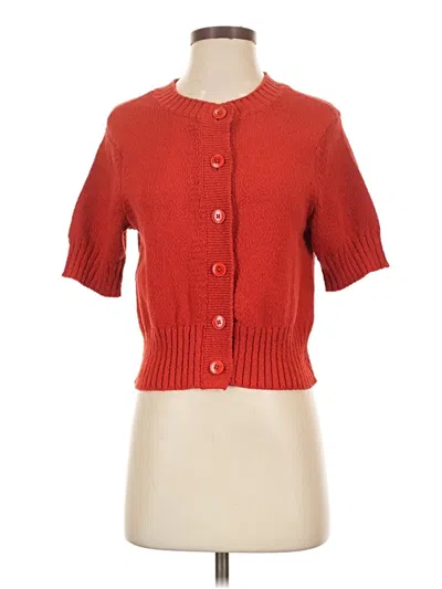 Pre-owned On 34th Cardigan Sweater In Red