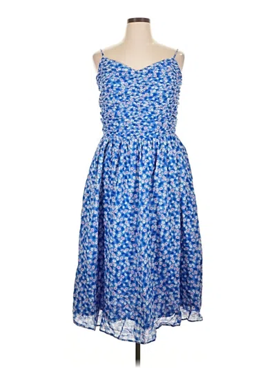 Pre-owned On 34th Casual Dress In Blue
