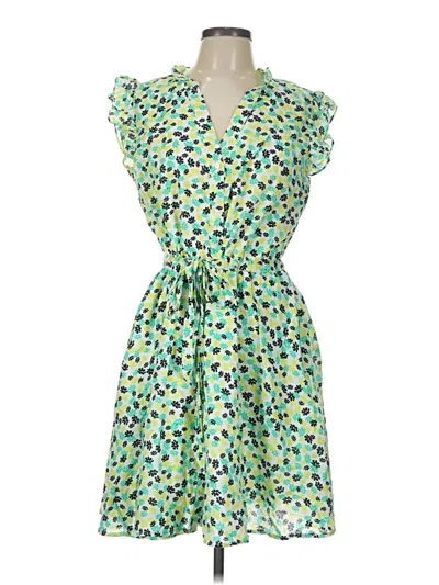 Pre-owned On 34th Casual Dress In Green