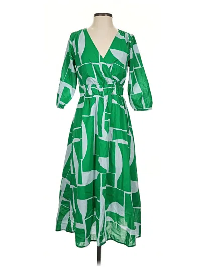 Pre-owned On 34th Casual Dress In Green