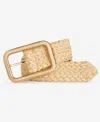 On 34th Chunky Weave Straw Belt, Exclusively At Macy's In Light Natural