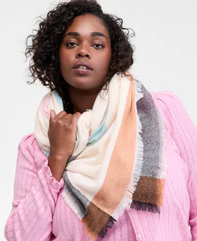 On 34th Colorblocked Blanket Wrap, Macy's Exclusive