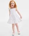 On 34th Cotton Eyelet-embroidered Smocked Dress In Bright White