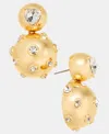 On 34th Crystal Half Bead Drop Earrings, Macy's Exclusive In Gold