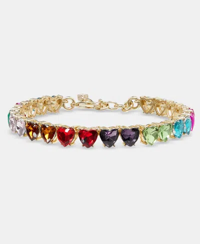On 34th Crystal Heart Flex Bracelet, Macy's Exclusive In Multi