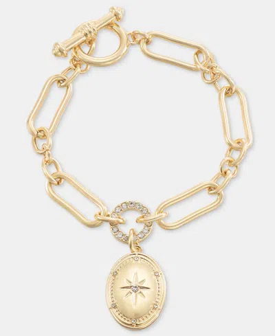 On 34th Crystal Star Oval Locket Charm Bracelet, Macy's Exclusive In Gold
