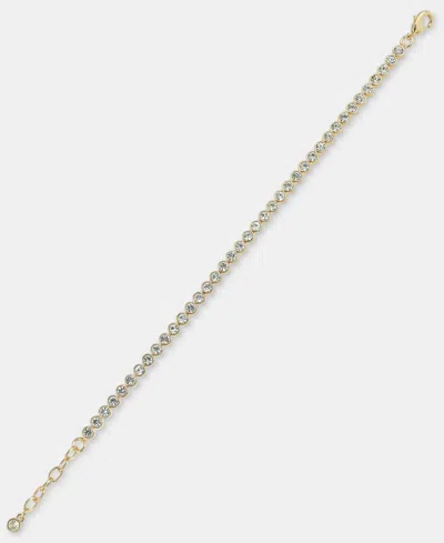 On 34th Crystal Tennis Bracelet, Macy's Exclusive In Gold
