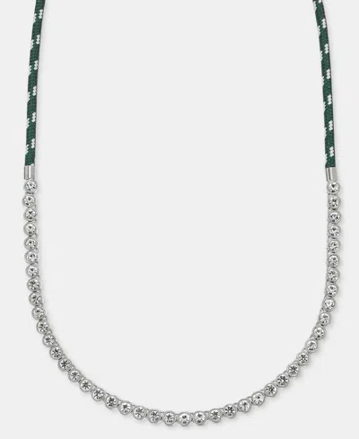 On 34th Crystal Tennis Cord Necklace, Macy's Exclusive In Green