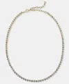 On 34th Crystal Tennis Necklace, 15" + 3" Extender, Macy's Exclusive In Gold