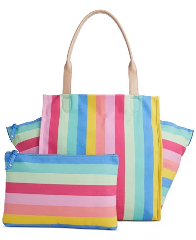 On 34th Cynthiah Canvas Tote Bag, Created For Macy's In Canvas,strp