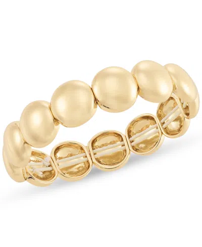 On 34th Domed Segmented Stretch Bracelet, Created For Macy's In Gold