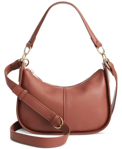 On 34th Dyanne Solid Saddle Bag, Created For Macy's In Bison