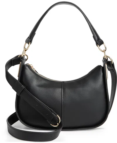 On 34th Dyanne Solid Saddle Bag, Created For Macy's In Black