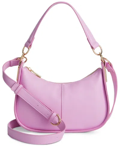 On 34th Dyanne Solid Saddle Bag, Created For Macy's In Pink Lilac