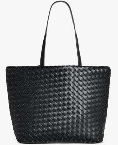 On 34th Extra-large Woven Tote, Exclusively At Macy's In Black