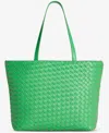 On 34th Extra-large Woven Tote, Exclusively At Macy's In Bright Green