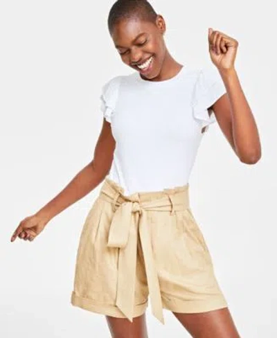 On 34th Flutter Sleeve Top Created For Macys Xxs 4x In Black