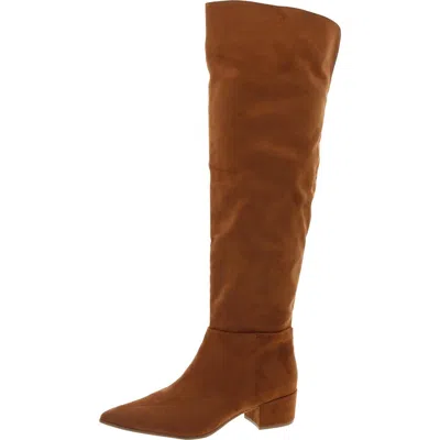 On 34th Gabriellaa Womens Block Heel Faux Suede Over-the-knee Boots In Multi