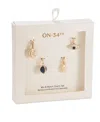 On 34th Gold-tone 4-pc. Set Stone Celestial-themed Mix & Match Charms, Created For Macy's In Gold
