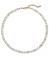 ON 34TH GOLD-TONE BEAD & IMITATION PEARL COLLAR NECKLACE, 16-1/2" + 2" EXTENDER, CREATED FOR MACY'S