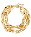 On 34th Gold-tone Chain Link Double-row Bracelet, Exclusively At Macy's