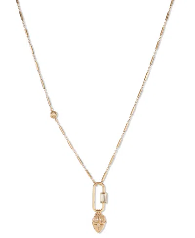 On 34th Gold-tone Crystal Star Multi-charm Pendant Necklace, 28" + 3" Extender, Created For Macy's