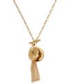 On 34th Gold-tone Locket & Chain Fringe Pendant Necklace, 36" + 3" Extender, Exclusively At Macy's In Gold