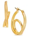 On 34th Gold-tone Looped Metal Wire Hoop Earrings, Exclusively At Macy's