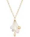 On 34th Gold-tone Mixed Stone Multi-charm Pendant Necklace, 20" + 2" Extender, Exclusively At Macy's