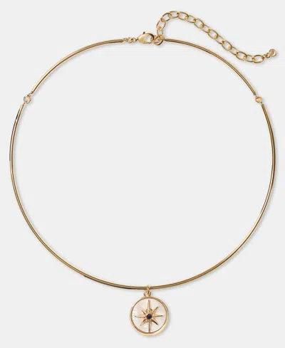 On 34th Gold-tone Mother Of Pearl North Star Pendant Necklace, 16" + 3" Extender, Macy's Exclusive