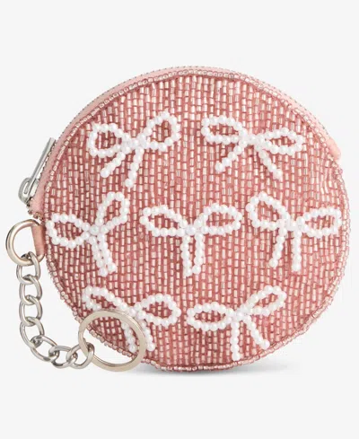 On 34th Hand Beaded Round Coin Purse, Exclusively At Macy's In Pink