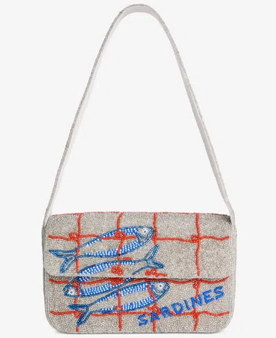 On 34th Hand Beaded Shoulder Bag, Exclusively At Macy's In Sardines