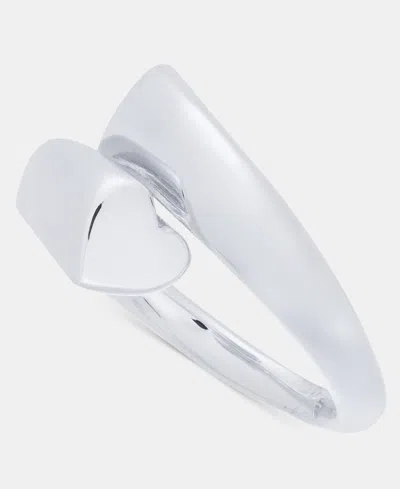 On 34th Heart Tipped Bypass Ring, Macy's Exclusive In Silver