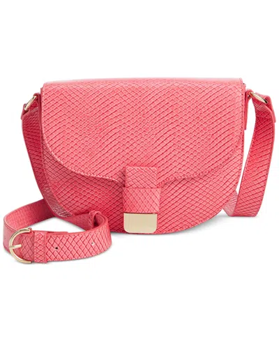 On 34th Holmme Embossed Crossbody Bag, Created For Macy's In Pink