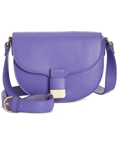 On 34th Holmme Saddle Crossbody, Created For Macy's In Dahlia  Lavender