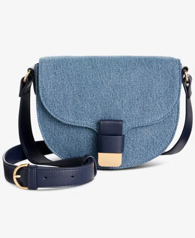 On 34th Holmme Small Denim Crossbody, Exclusively At Macy's In Blue Notte