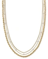 ON 34TH IMITATION PEARL MIXED CHAIN LAYERED NECKLACE, 17" + 2" EXTENDER, CREATED FOR MACY'S