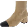 On 34th Janette Womens Faux Suede Block Heel Booties In Multi