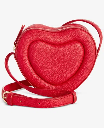 On 34th Jasmii Mini Heart Crossbody, Created For Macy's In Fiery Red