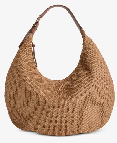 On 34th Joenii Extra-large Straw Hobo Bag, Macy's Exclusive