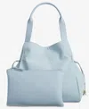 On 34th Jyll Medium Denim Shoulder Bag With Pouch, Created For Macy's In Denim Cham
