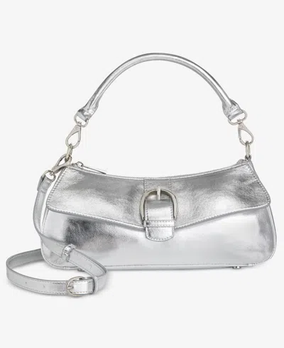 On 34th Jynna Medium Solid Shoulder Bag, Exclusively At Macy's In Silver