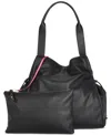 On 34th Jyyll Large Solid Tote With Removable Pouch, Created For Macy's In Black