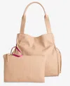 On 34th Jyyll Large Solid Tote With Removable Pouch, Created For Macy's In Chai
