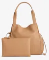 On 34th Jyyll Large Solid Tote With Removable Pouch, Exclusively At Macy's In Brown