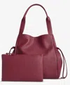 On 34th Jyyll Large Solid Tote With Removable Pouch, Exclusively At Macy's In Red