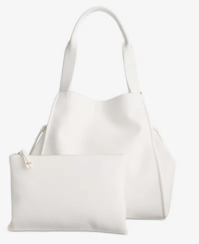 On 34th Jyyll Large Solid Tote With Removable Pouch, Exclusively At Macy's In White