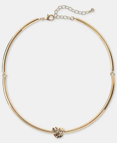 On 34th Knot Structured Collar Necklace, 16" + 3" Extender, Macy's Exclusive In White